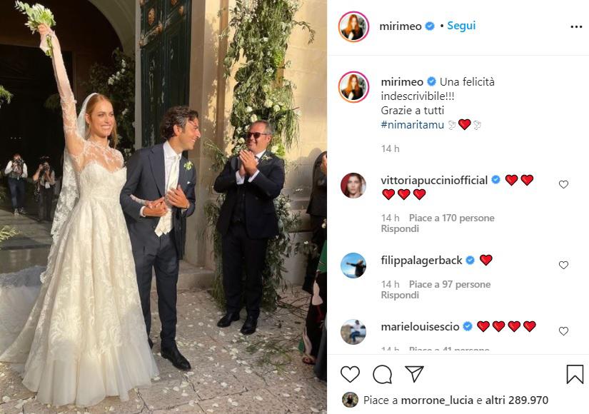 Miriam Leone sposa: "Una felicità indescrivibile"