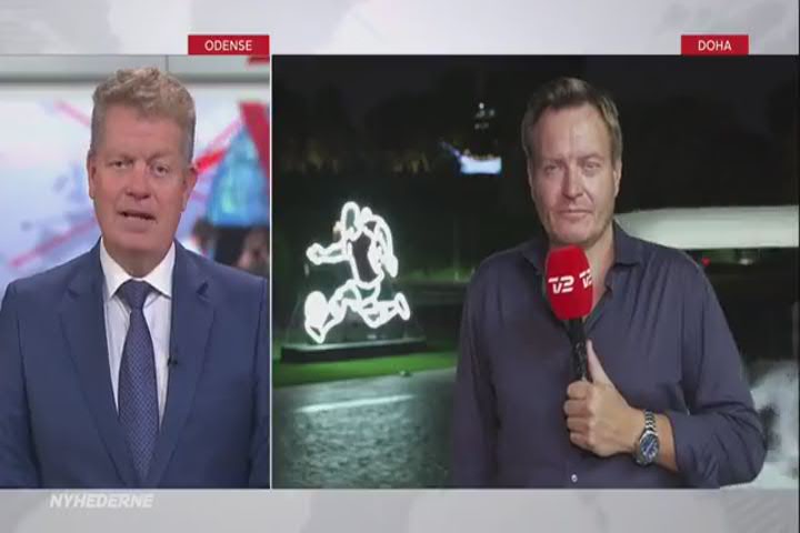 Mondiali Qatar 2022, minacce a tv danese in diretta - Video