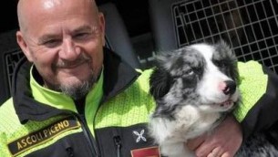 Morta Galassia, cane dei Vigili del Fuoco in azione a Rigopiano e ponte Morandi