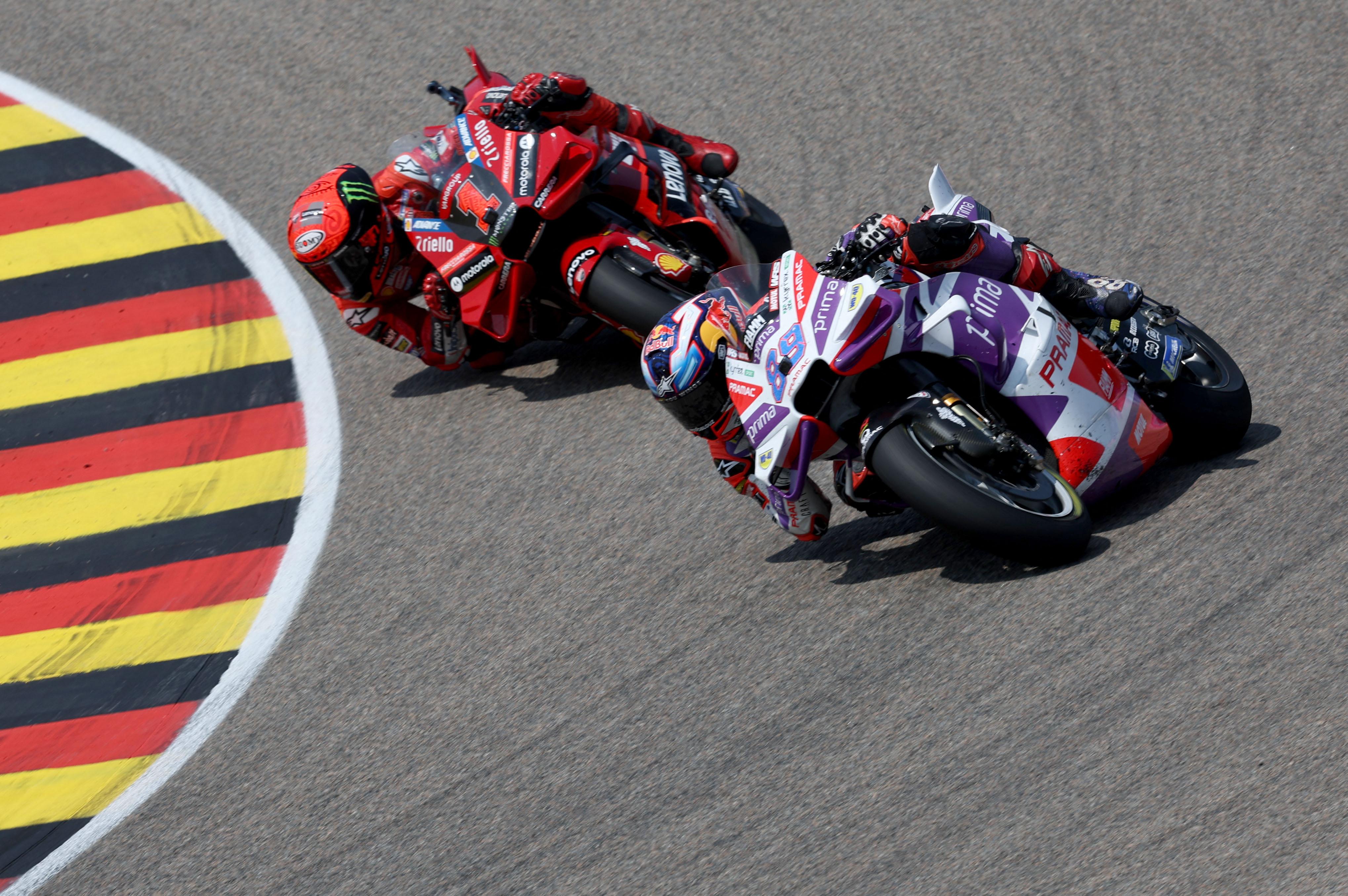 MotoGp Germania 2023, Martin vince davanti a Bagnaia