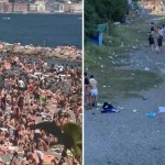 Napoli, assalto alle spiagge: prima la folla, poi i rifiuti - Video