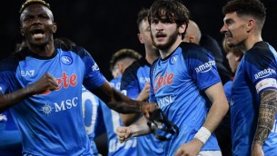 Napoli-Atalanta 2-0, gol di Kvaratskhelia e Rrahmani