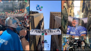 Napoli, città sospesa per possibile scudetto: invasa da marea azzurra