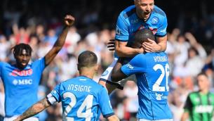 Napoli-Sassuolo 6-1, show azzurro