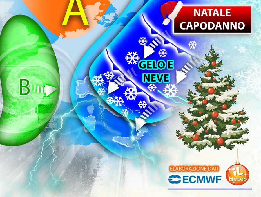 Natale e Capodanno, gelo e neve fino in pianura: ecco dove