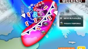 Neve, forte maltempo e ciclone nel weekend: ecco dove