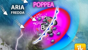 Nubifragi, neve e venti di burrasca: arriva il ciclone Poppea
