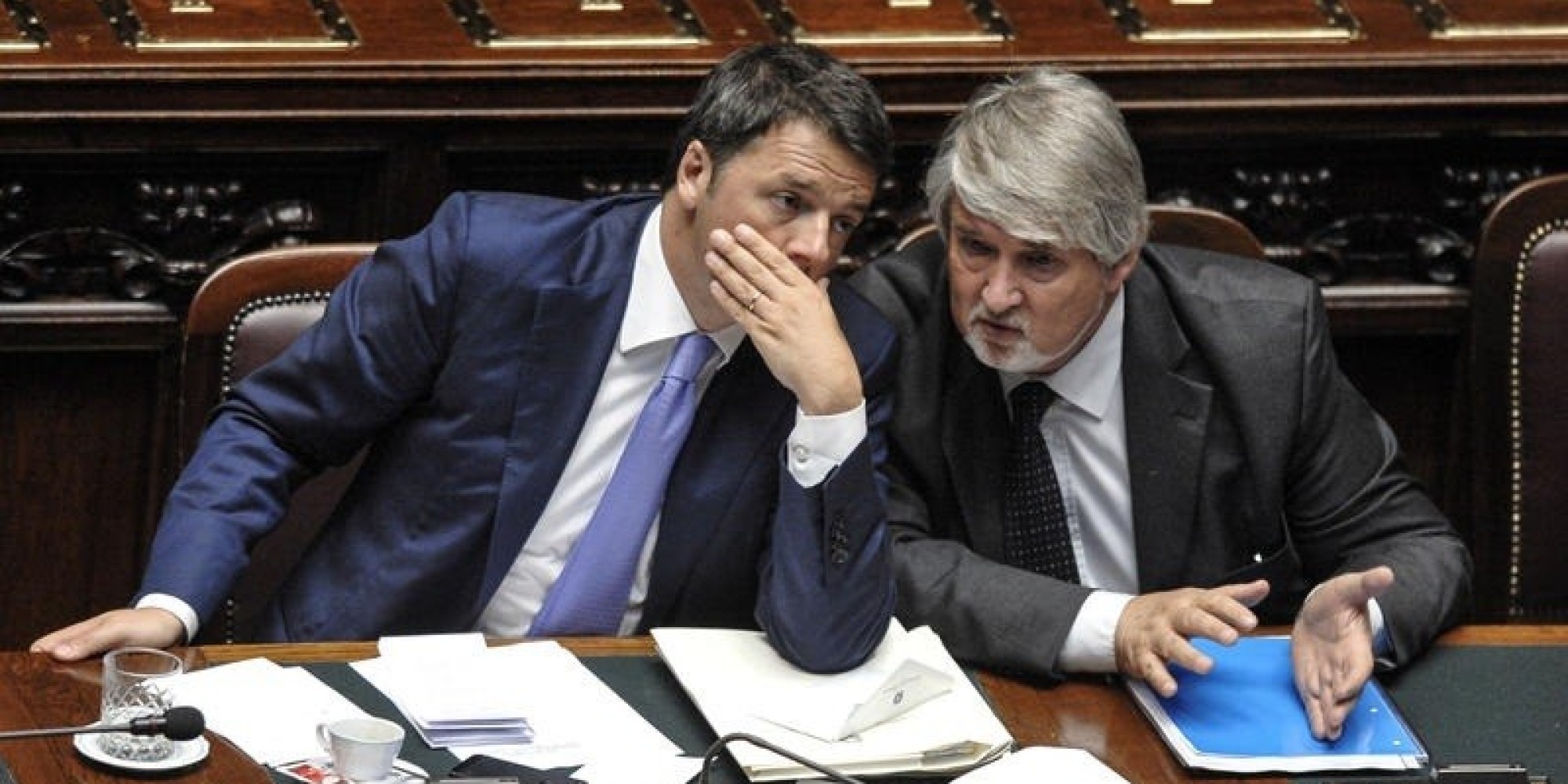 Il premier Renzi e il ministro del Lavoro Poletti