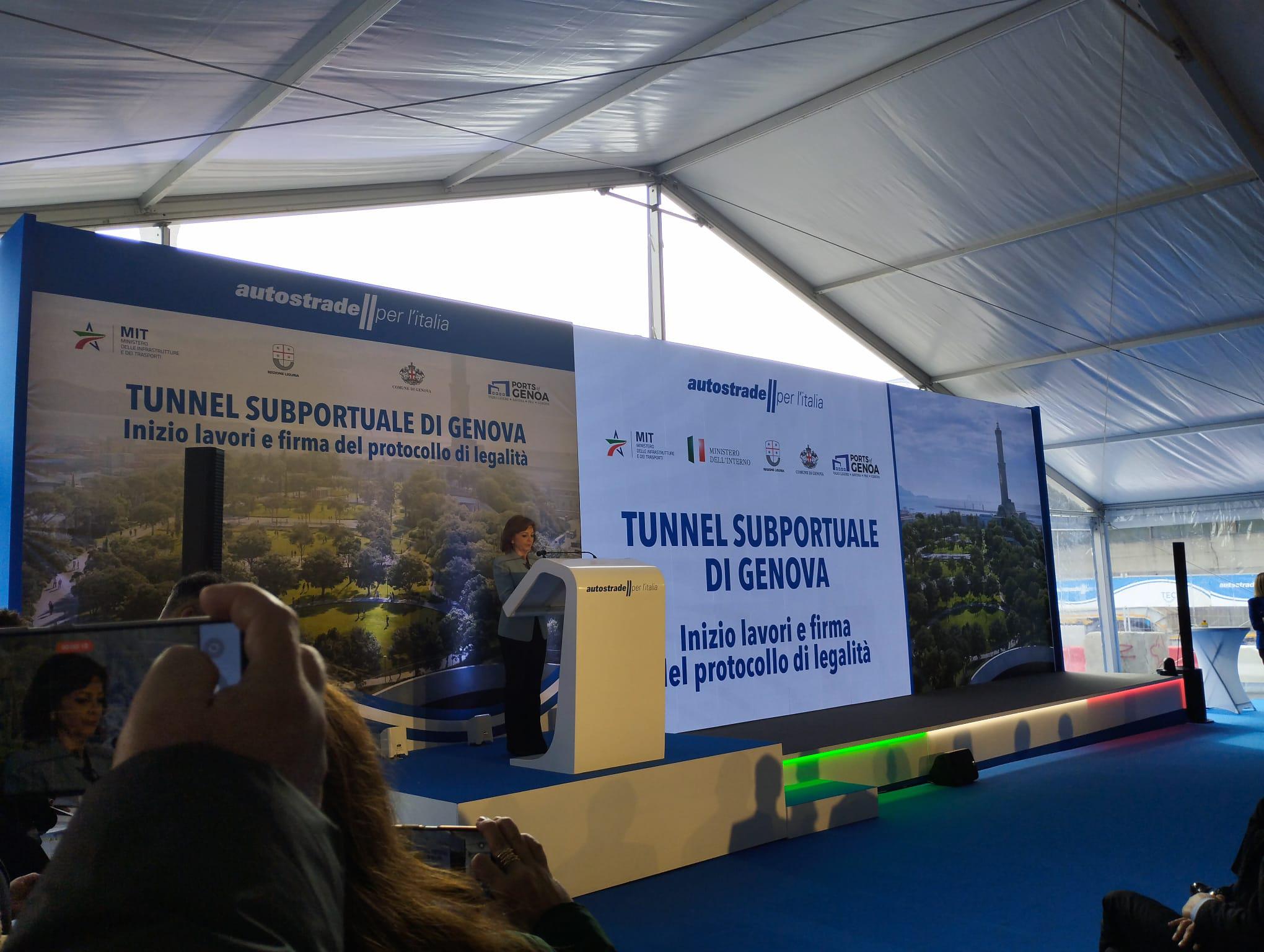 Oliveri: "Avvio lavori tunnel subportuale Genova frutto grande collaborazione"