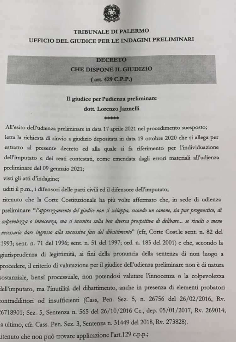 Open Arms, il decreto del gup: "Il processo a Salvini è necessario"