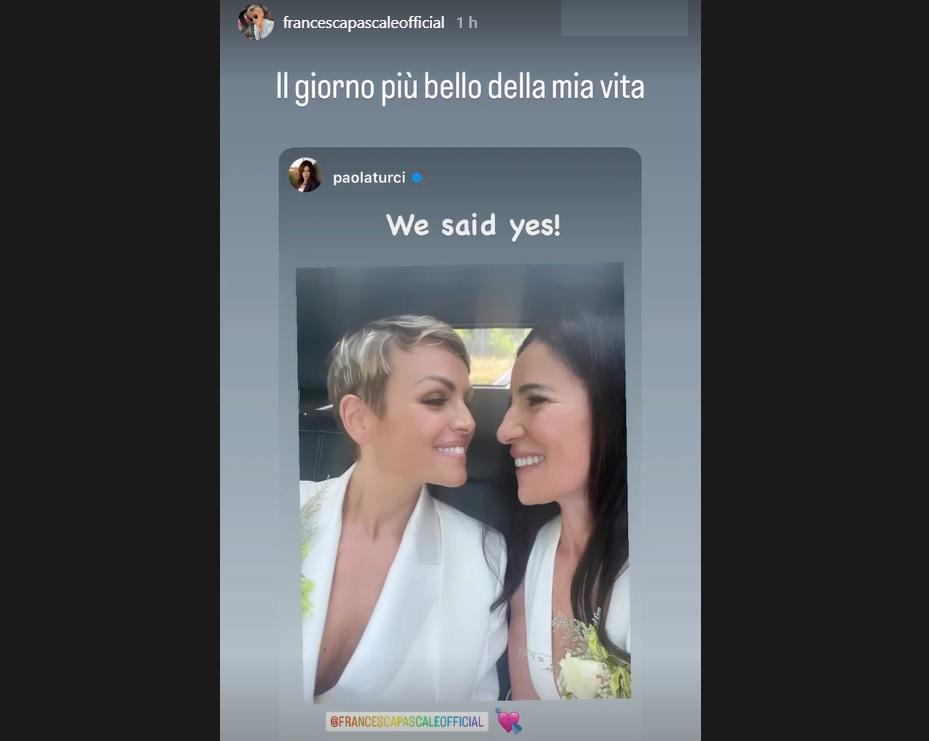 Pascale e le nozze con Turci: "Il giorno più bello della mia vita"