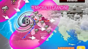 Piogge e temporali da Nord a Sud, previsioni di oggi e del weekend