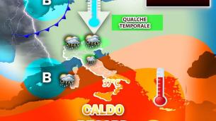 Pioggia al Nord, caldo record al Sud: il meteo divide l'Italia