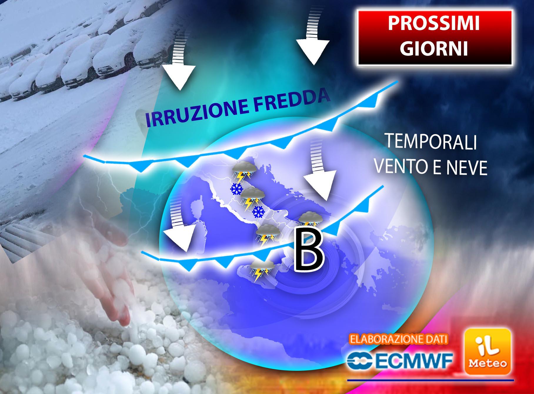 Pioggia e freddo, arriva anche la neve: ecco dove