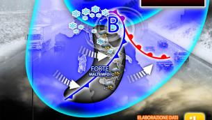 Pioggia, freddo e neve a quote basse domenica 5 dicembre: ecco dove