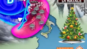 Pioggia, vento e neve: arriva la burrasca di Natale, ecco dove