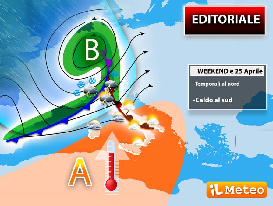 Ponte del 25 aprile, il meteo divide l'Italia: le previsioni