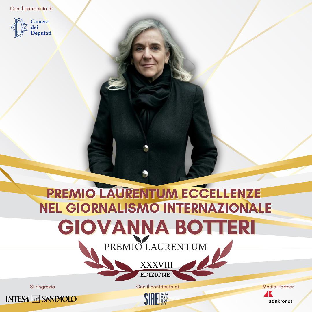 Premio Laurentum a Botteri: 'simbolo di integrità, competenza e dedizione'