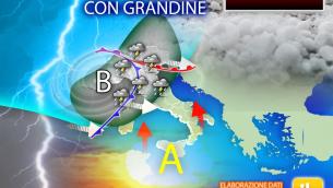Primo maggio, rischio nubifragi e grandine: ecco dove
