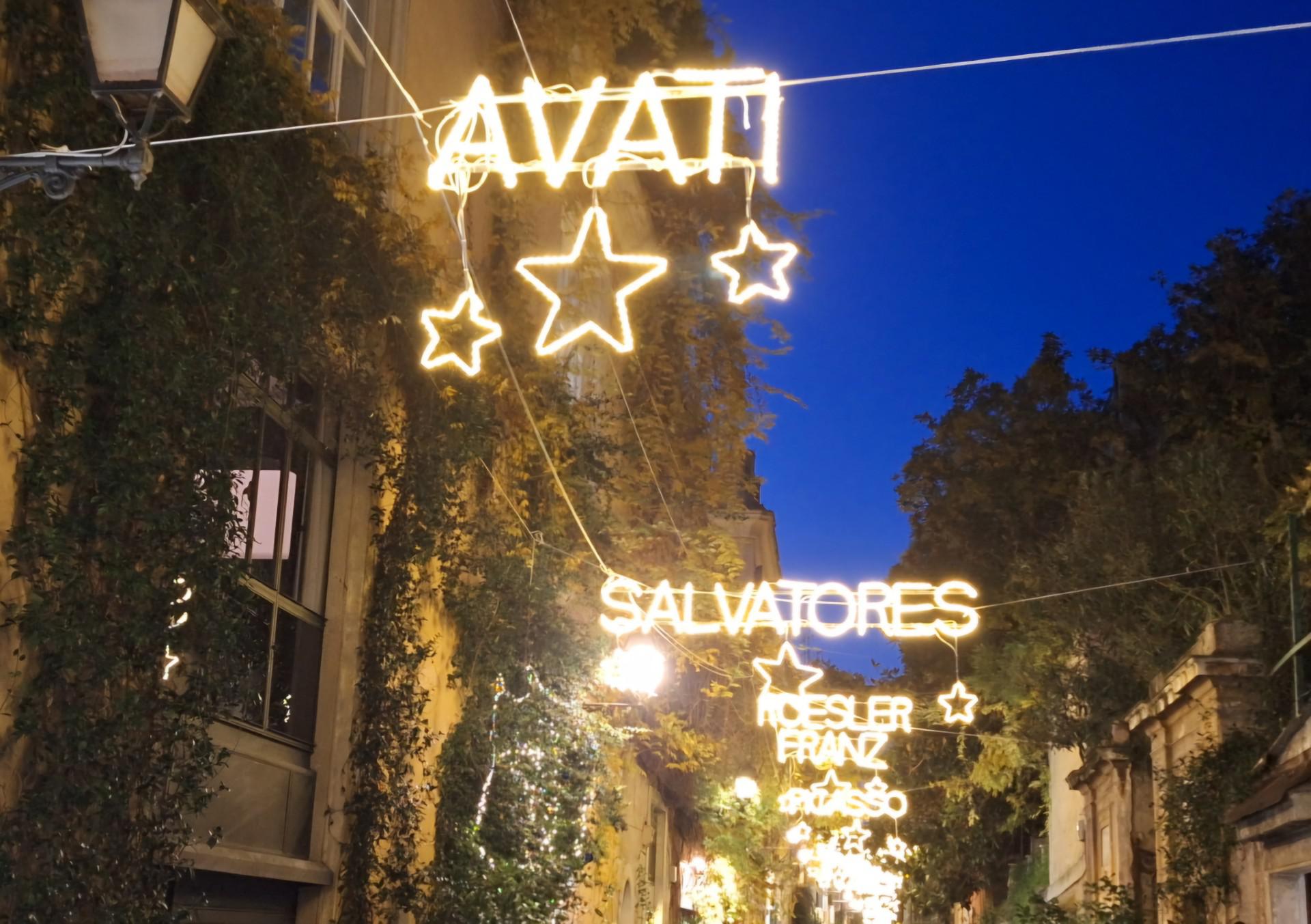 Pupi Avati all'accensione delle luminarie natalizie di Via Margutta - Foto