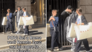 Renato Zero, fan lo riprende per strada e lui si copre il volto: polemica social