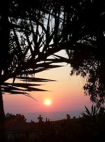 Tramonto visto dal residence La giungla (foto dal web)