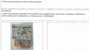 Rischio Listeria, ritirati lotti di carne di pollo e cavallo