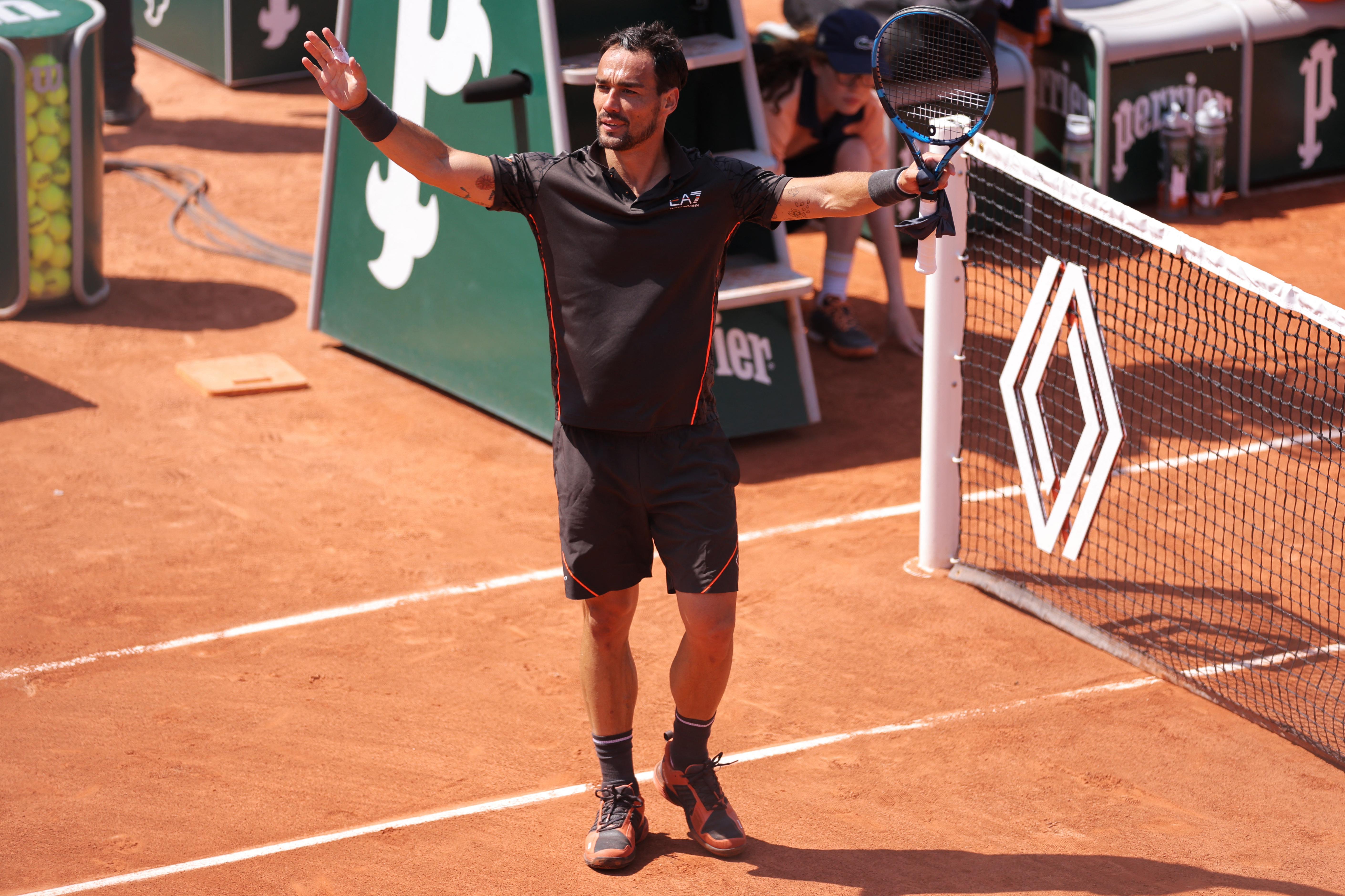 Roland Garros 2023, Fognini vola al terzo turno