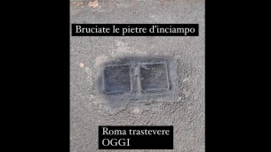 Roma, danneggiate due pietre d'inciampo in via Dandolo