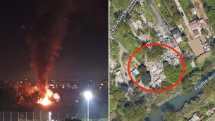Roma, incendio in una discarica abusiva