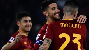 Roma-Juventus 1-0, gol di Mancini