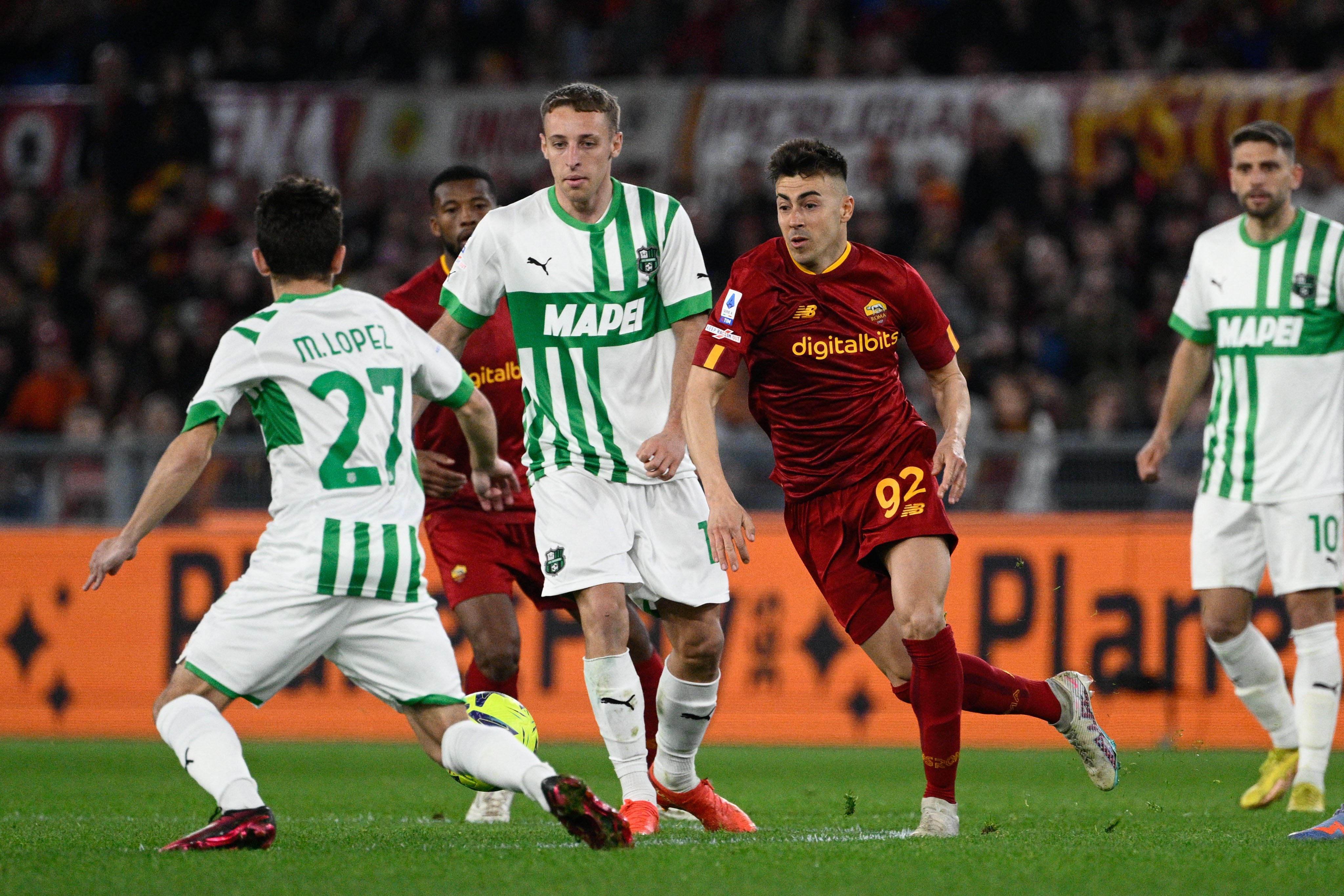 Roma-Sassuolo 3-4, espulso Kumbulla