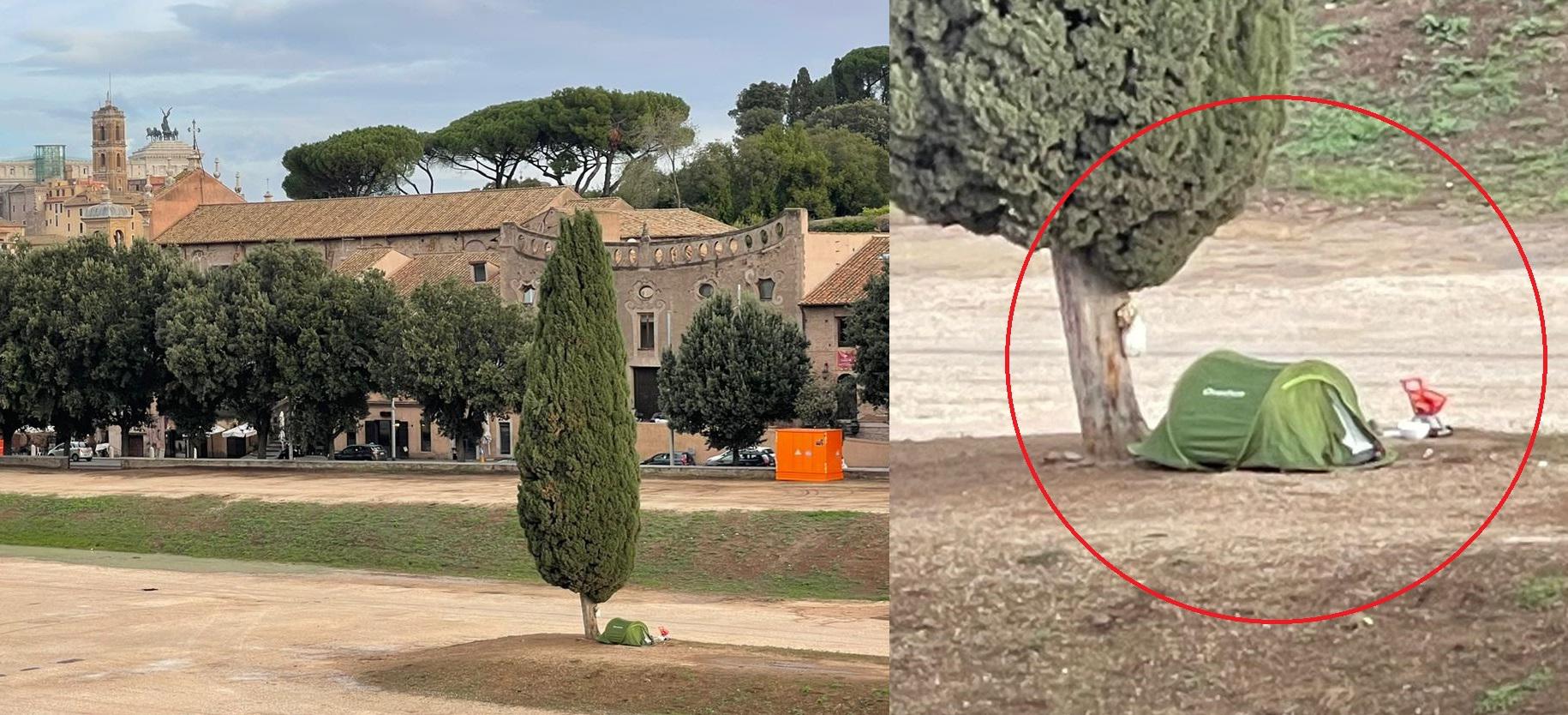 Roma senza regole, pieno camping al Circo Massimo