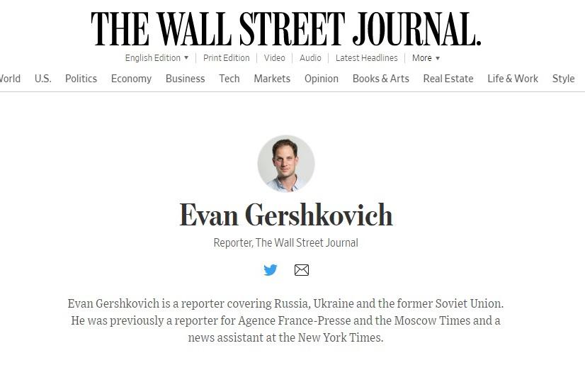 Russia, giornalista Wall Street Journal arrestato per spionaggio