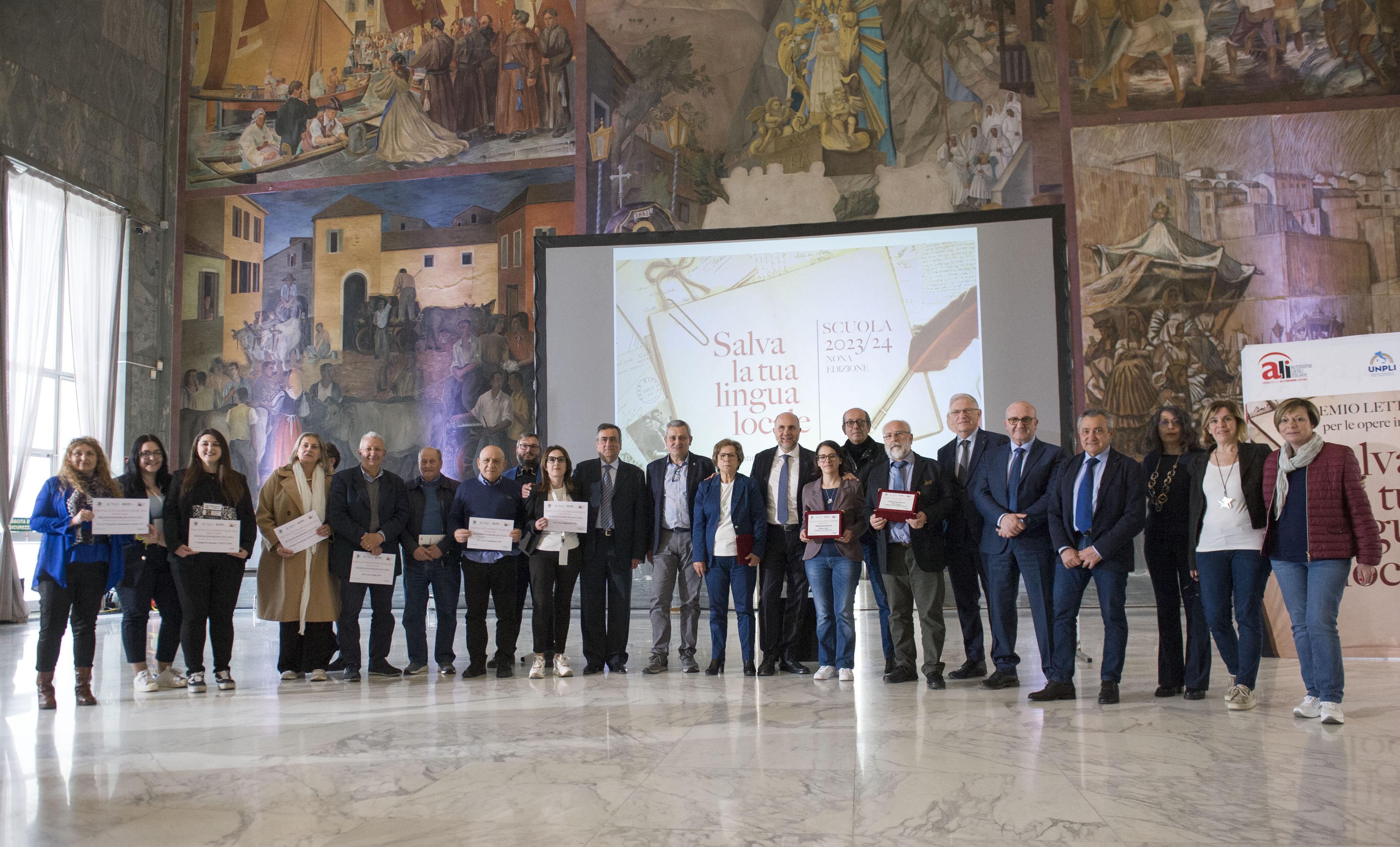 'Salva la tua lingua locale', premiati studenti vincitori concorso Pro Loco e Ali