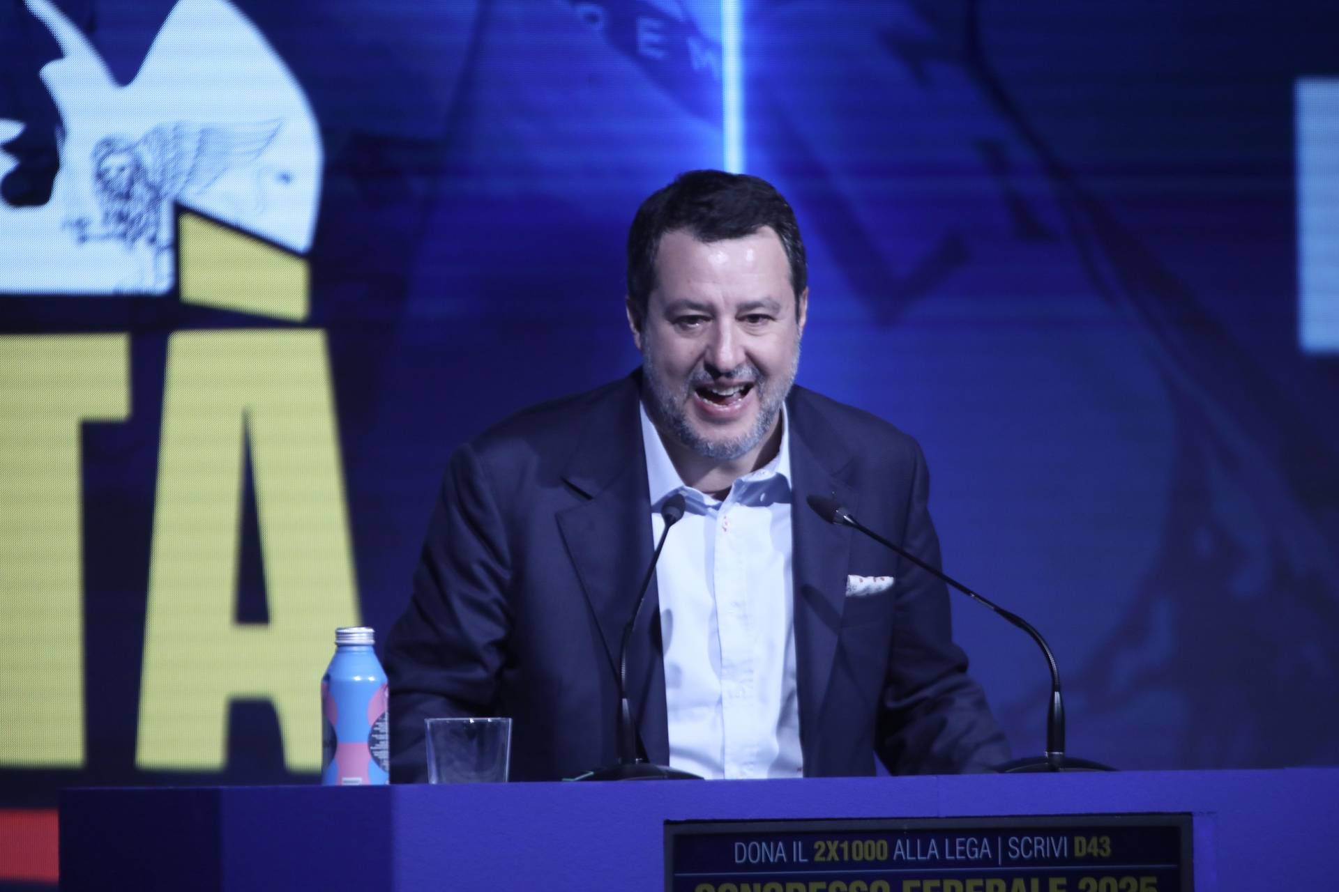 Salvini leader per acclamazione, nel 2013 primarie con Bossi e nel 2017 con Fava