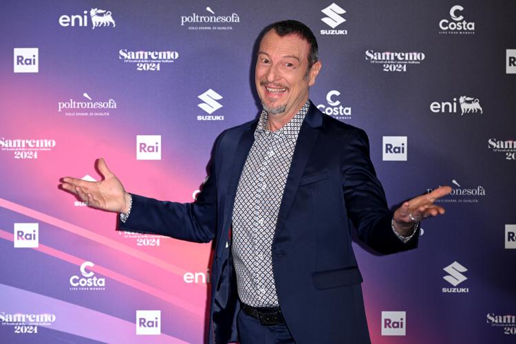Sanremo 2024, Amadeus: "Playlist prima al mondo, una gioia incredibile"