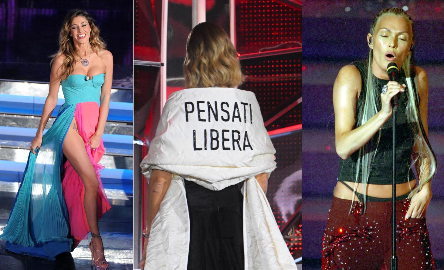 Sanremo 2024, dal tanga di Anna Oxa al 'Pensati libera' di Ferragni: i look memorabili