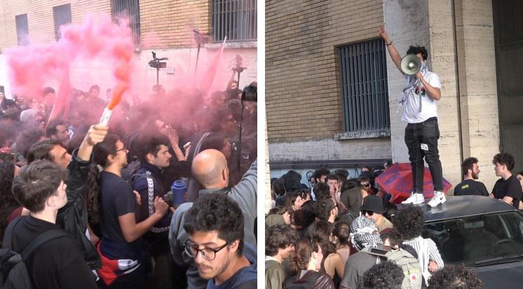 Scontri alla Sapienza, studenti assaltano Commissariato: dirigente preso a pugni - FOTOGALLERY