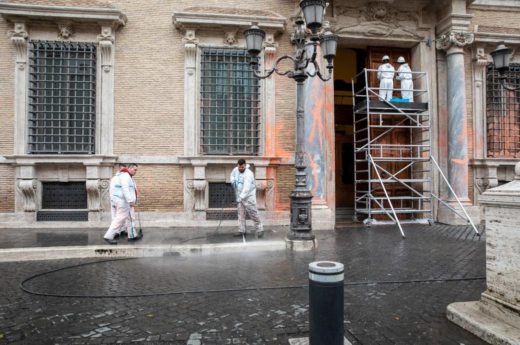 Senato Imbrattato, Ultima Generazione: "Vernice era lavabile"