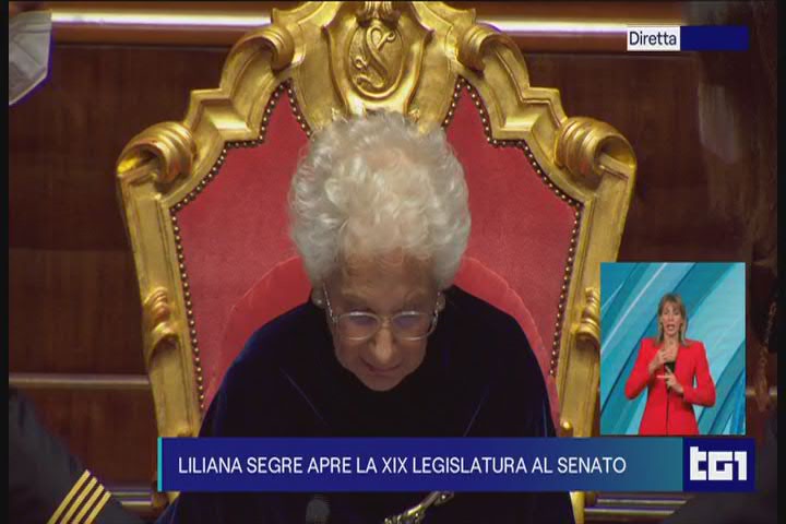 Senato, Segre presiede seduta: "A 100 anni da marcia su Roma, tocca a me" - Video