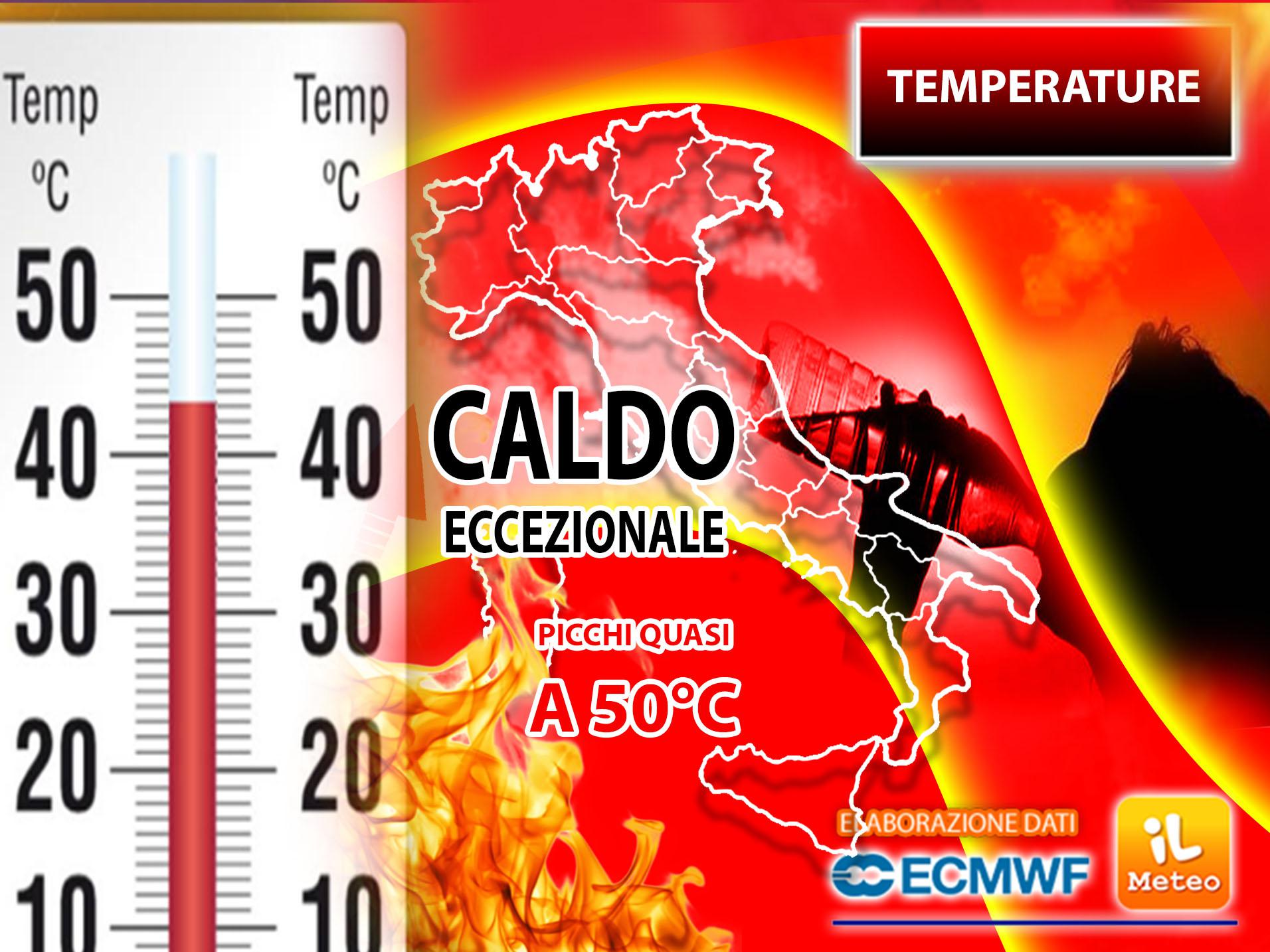 Settimana rovente con Lucifero, attesi picchi di oltre 45°C al Sud
