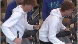 Sinner, che risate a Parigi: Jannik in lacrime sul tapis roulant - Video