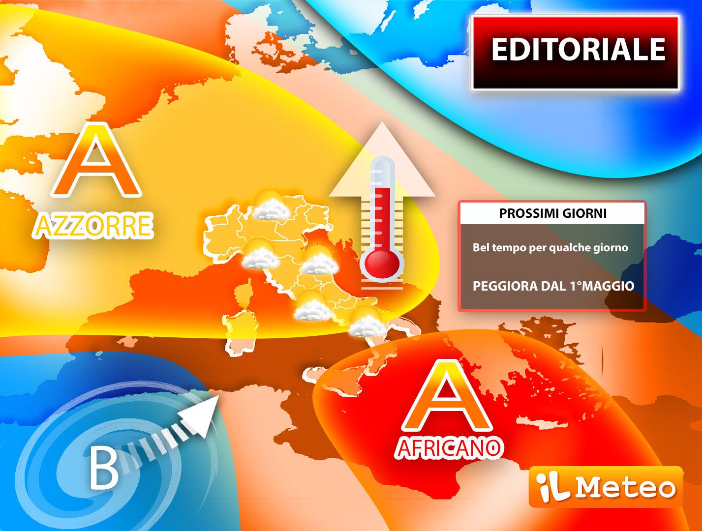 Sole e caldo in Italia fino a venerdì, pioggia sul primo maggio