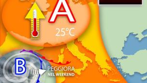 Sole e caldo su Italia, poca pioggia nel weekend: meteo