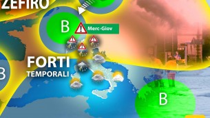 Sole e temporali, la mappa meteo: previsioni e ultime news