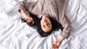 stock-photo-top-view-young-brunette-woman