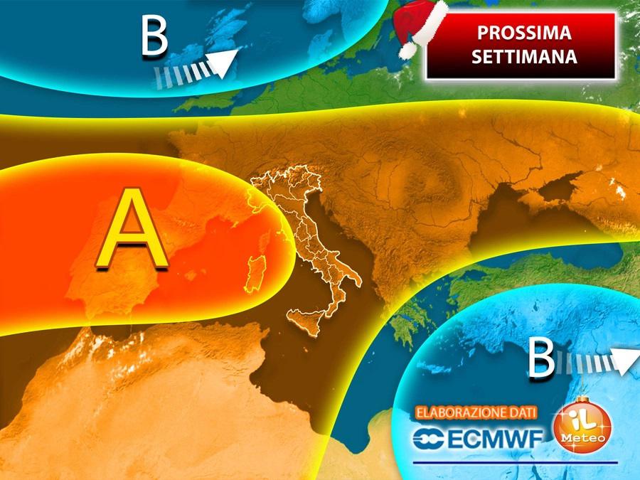 Stop a maltempo e neve, meteo cambia da lunedì 13 dicembre