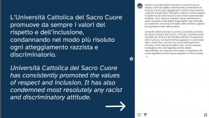 Studentesse e razzismo su treno, la replica delle università