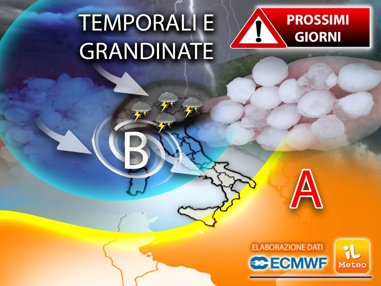 Temporali, grandine e stop al caldo sull'Italia: che tempo farà